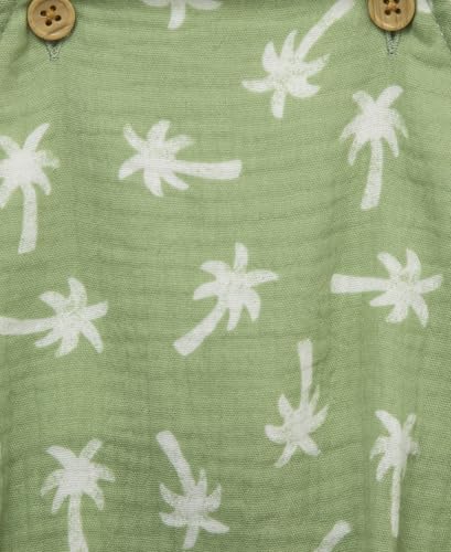 Little Me Clothes for Baby Boys' Gauze Sunsuit and Hat Set, 3-12 Months3