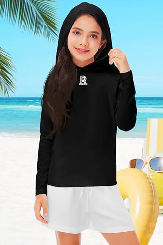 Image of Remimi Kids Sun Shirt Rash Guard Quick Dry Sun Protection Athletic Hoodie Hiking Shirts 3-12 Years
