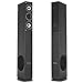 Fenton SHFT52B HiFi Tower Speakers Pair - 500W 3-Way Home Cinema Floor Standing Speakers with 6.5" Side Subwoofer, Dual Midrange, Black Finish, High Fidelity Audio