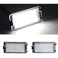 GOFORJUMP Luz de matrícula LED Super Brillante 2X18SMD Canbus para 99-05 S/Eat Leon 1M 04-09 Altea Arosa Córdoba MK1 MK2 Ibiza Toledo 5P
