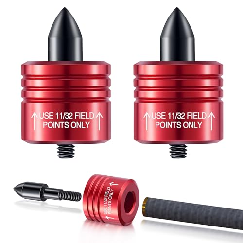 Feekoon 2 Pack Crossbow Bolt Decocking Heads (Red)