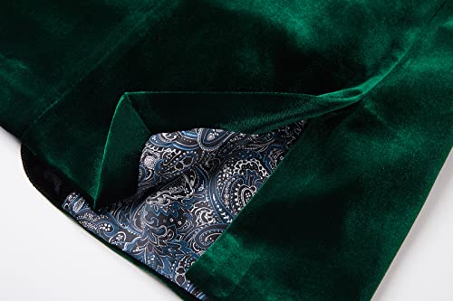 Wzikai Mens Velvet Blazer Slim Fit One Button Solid Suit Jacket Sport Coat For Wedding Prom Dinner Party Green Xxxl #TOP4