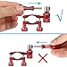 HSU 0.6-1.3inch All-Aluminum Bike/Motorcycle Handlebars, 360° Rotation Seat Post, Ski Pole Mount Compatible with Go Pro Hero 13/12/11/10/9/8/7/6/5, DJI Osmo Action AKASO and Other Action Cameras (Red)