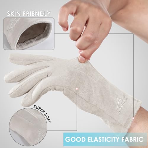 Achiou Luvas femininas de inverno com tela sensível ao toque, macias e confortáveis, elásticas térmi