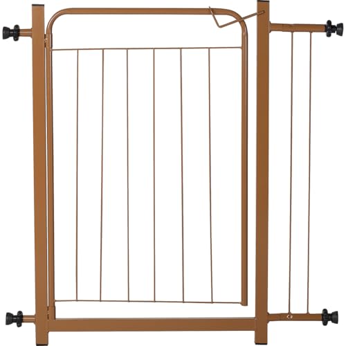 Portão Pet Segurança para Cães e Bebês Largo 69 a 84cm com Extensor 10cm Cor Marrom