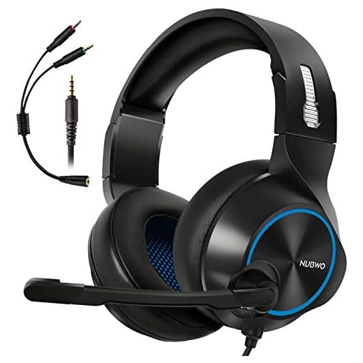 Gaming Headset with Mic for Xbox One PS4 PS5 PC Switch Tablet Smartphone, Headphones Stereo Over Ear Bass 3.5mm Microphone Noise Canceling 7 LED Light Soft Memory Earmuffs(Free Adapter)