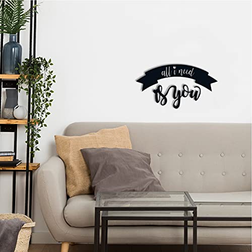 Image of eCraftIndia All I Need Is You Wooden Wall Decor for Living Room Bedroom| Home Wall Decor Items | Wall Art for Home Decor| Valentine Gift for Girlfriend Boyfriend Husband Wife Her| Valentine Decoration