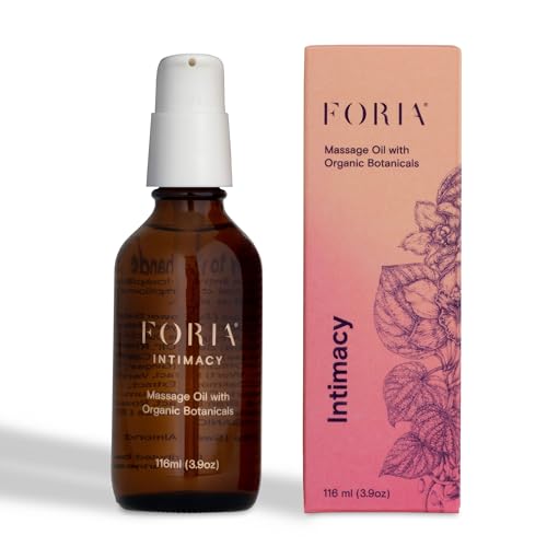 Foria Massage Oil - Organic Natural Herbal Body Oil with Jojoba - 3.9 Fl Oz