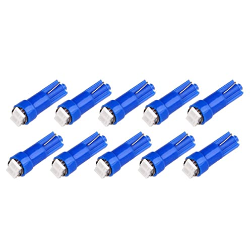 CCIYU 10 x T5 Ultra Blue 58 70 73 74 Dashboard Gauge 2SMD LED Wedge Lamp Bulb Light For 2009-2013 For Toyota Tundra Sequoia 4.6L 4.7L 5.7L/ 2009-2012 For Mitsubishi Eclipse 3.8L/2.4L