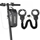 UROUK Antivol Trotinette Électrique avec Sacoche, Cadenas Vélo avec 3...