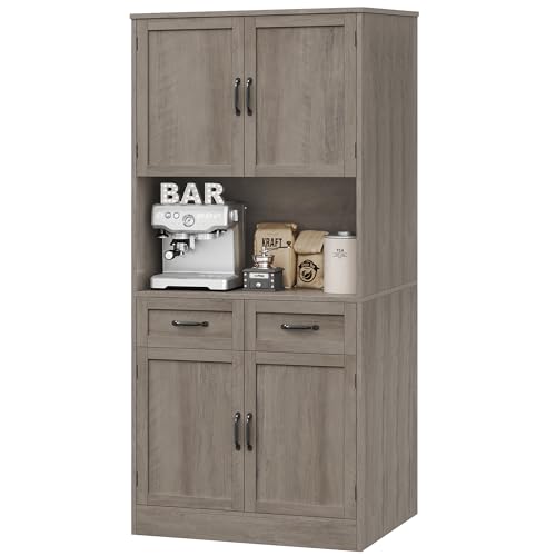 HOSTACK 71“ Tall Kitchen Pantry Storage Cabinet, Modern Kitchen Hutch
