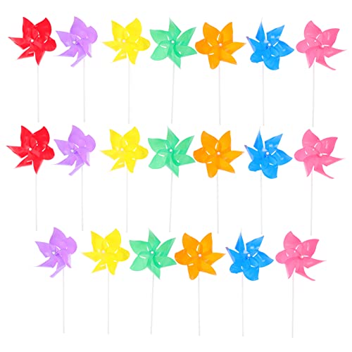 UPKOCH 20pezzi Mulini Vento Portatili in Decorazioni Forma Girandola Giocattoli per Ragazza e Decorazioni per Matrimoni e Feste