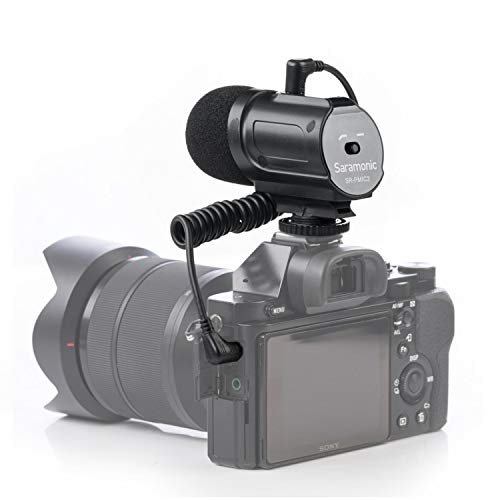 Saramonic SR-PMIC2 Mini Stereo Condenser Microphone with Integrated Shockmount, Low-Cut Filter & Battery-Free
