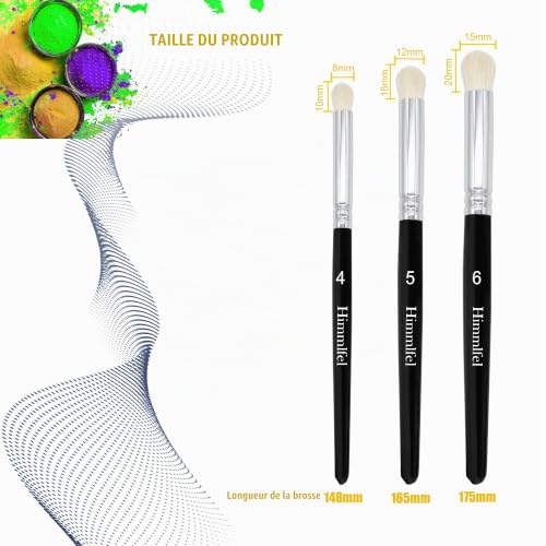 Himmlfel Dry Brush Pinceaux Set，3 Pinceaux Modelisme pour Miniatures de Modèle, Maquette, Citadel et Warhammer 40k，Pinceau Brossage a Sec，Pinceau de Peinture pour Figurine,Poils de Chèvre Naturels – vue 6