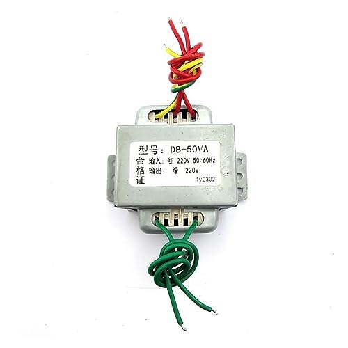 FUNTLY Transformador de Potencia Transformador EI 220v Power transf EI66 Transformador de Aislamiento DB-50VA 50W 220V 220V 1:1 Aislamiento de Seguridad antiinterferencias