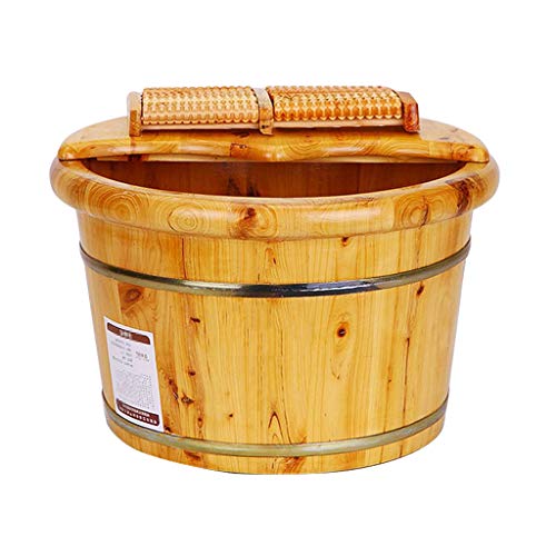 Spa de pies extra grande de madera con tapa miniatura 1