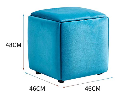 Pouf de rangement en cuir cube d'assise empilable de salon