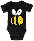 Cute Little Bumblebee Custom Text Personalized Baby Onesie Infant Bodysuit Black