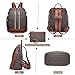 VANSARTO Backpack Purse for Women Vegan Leather Travel Backpack with Wristlet, Designer Convertible Shoulder Bag Satchel Handbag, Lightweight Fashion Backpack with Wide Strap, Coffee/Brown