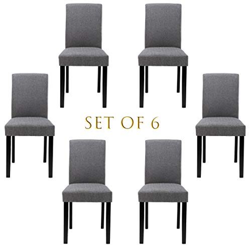 Chairs for Dining Room 6 Mid Century Modern Fabric Upholstered Dining Chairs