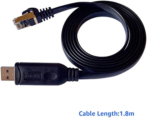 DSD TECH SH-RJ45E USB to Console Cable with CH340C chip for Routers Switches 1.8M/5.9FT