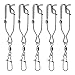 OROOTL Longline Fishing Clips with Snaps, 5pcs Stainless Steel Long Line Tuna Clips with Rolling Swivel Duo Lock Snap Easy On/Off Fishing Accessories