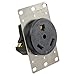 JR Products 15075 30 Amp Receptacle with Mounting Plate