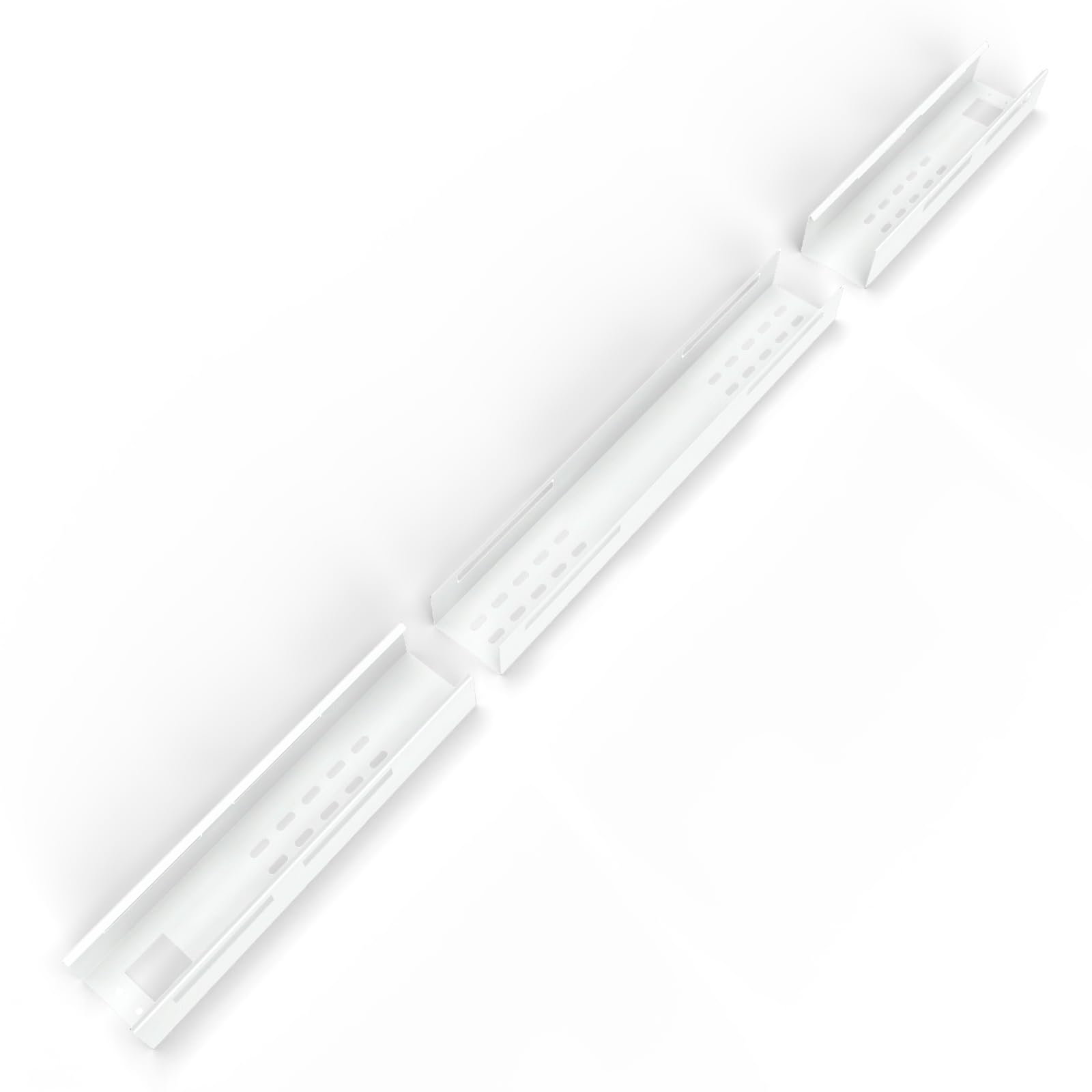 EISNHAUER® Beam Goulotte de câble extra longue flexible réglable 110 à 170 cm, métal (blanc)
