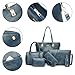 2E-youth Designer Purses and Handbags for Women Satchel Shoulder Bag Tote Top Handle Bag (5C-Denim Blue)