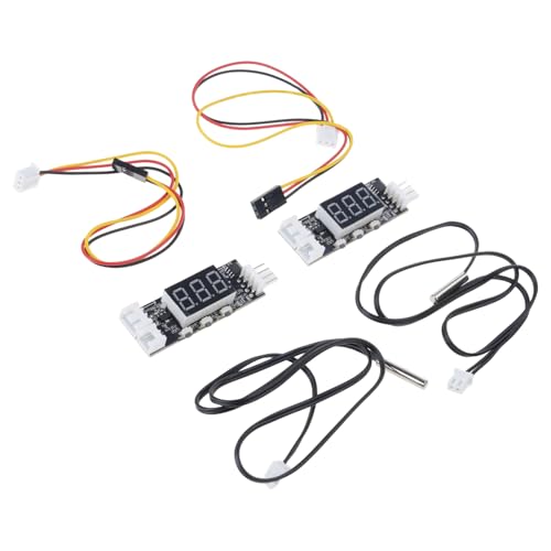 ZBIianxer Regulador de ventilador digital de 12 V 3 A de 4 hilos con pantalla LCD, apagado automático y diseño compacto DC8-16 V regulador de velocidad del ventilador