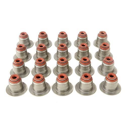 MAXWIN 20 Pcs SS71237-2 Valve Stem Seals fit 2007-2010 for GMC Canyon 3.7L, 2007-2010 for Chevrolet Colorado 3.7L, 2007-2008 for Isuzu i-370 3.7L, 2007-2010 for Hummer H3 3.7L, 2009-2010 H3T 3.7L
