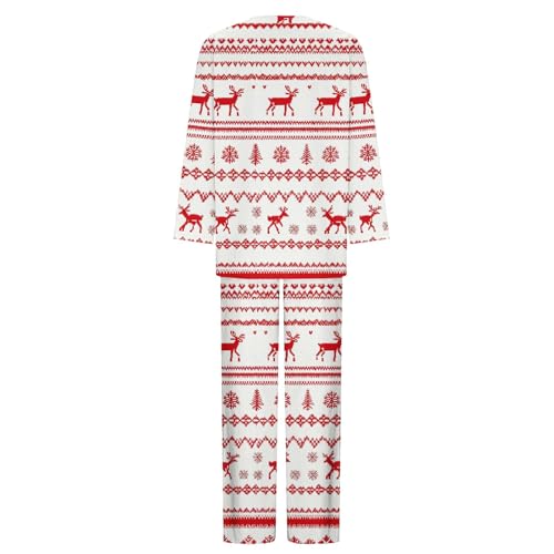 Conjunto de pijama para mulheres, ajuste solto, combinando, festival, Natal, calça de pijama, conjun