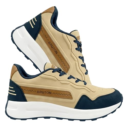 Image of BRUTON AVNI-623 Men's Running Shoes | Lightweight Sports Shoes for Men | Comfortable Walking Jogging Gym Shoes | Breathable Lace-Up Training Footwear