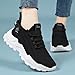 Zyuoel Chunky Sneakers for Women Fashion Platform White Leather Casual Comfortable Wedge Walking Sport Running Slip on Breathable Lightweight Athletic Sports Gym Work Mesh Lace Up ​Dad Shoes