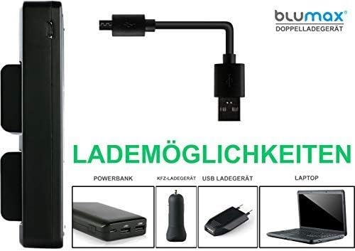 Blumax 65221+65290 Dual Sets Battery Packs, Red, 2x Akku - 1030mAh + Slim Dual-Ladegerät - Image 5