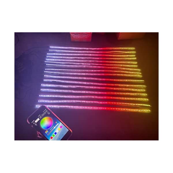 Bluetooth + Remote Control 16PCS 6.5FT 2Meters 78Inch Single Row RGB + Solid Color + Dream Color Chasing Light Strips IP68 Lighting Off-Road for Car Truck Underbody Slingshot Ryker Spyder - Image 7