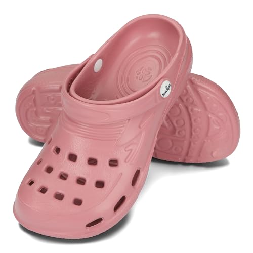 BeComfy Chodaki EVA unisex damskie męskie bardzo lekkie buty ogrodowe 36-47 EU (Pudrowy Róż, 36)