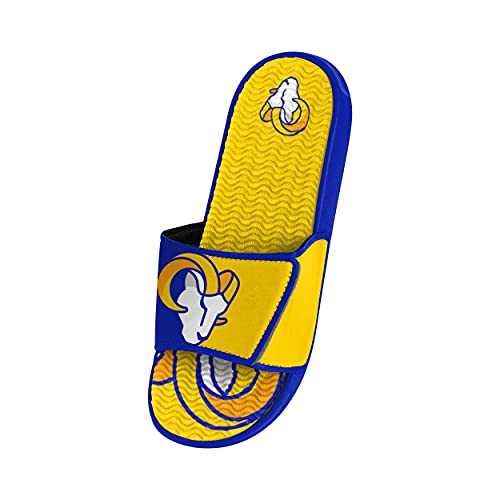 FOCO Los Angeles Rams NFL Mens Colorblock Big Logo Gel Slide - XL3
