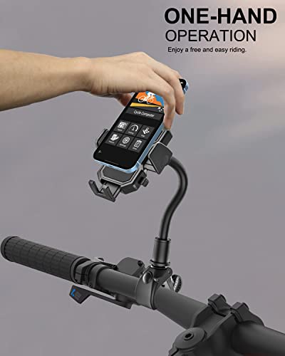 woleyi Suporte de celular pescoço de ganso para bicicleta, suporte de celular para guidão de bicicle