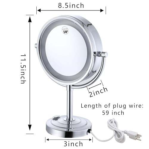 Espejo de Maquillaje LED 8.5 pulgadas con Aumento 10X miniatura 6