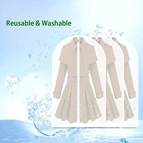 Protetor de capa de roupa de 6 peças Adaskala para pendurar roupas. Bolsa de armazenamento de roupas