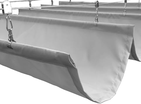 Rygcrud Retractable Pergola Canopy Cover, Outdoor Patio Water-Proof Wave Shade Sail Slide Wire Sunshades for Deck Porch YardLight Gray,1x4m