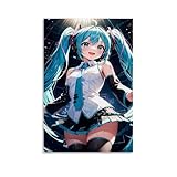 URAUIH Póster de Hatsune Miku para dormitorio, sala de estar, pared, 30 x 45 cm, estilo sin marco