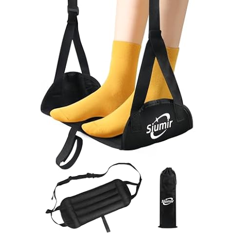 Airplane Foot Rest, Upgraded Anti-Squeeze Foot Hammock for Plane Travel - Relax Your Feet with Better Support, Thickened Foam, Portable Design, and More Comfortable Foot Sling Cover