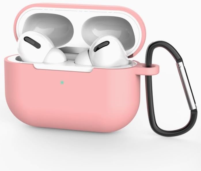 for AirPods Pro Case Cover, Soft Silicone Protective Case Shockproof Skin Cover Compatible with AirPods Pro Pink