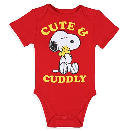 Pijama infantil infantil para dormir Snoopy e Woodstock da Peanuts Pacote com 3, Multicolorido., 12