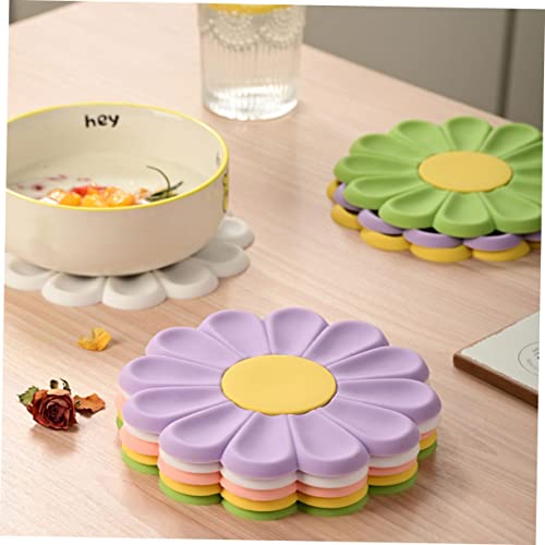 Tapis de table en forme de fleur en silicone isolant de qualité supérieure pour la maison - 5