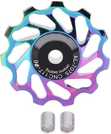 Keenso Bike Rear Derailleur Pulley, Mountain Bicycle Ceramics Rear Derailleur Pulley Transmission Bearings Bike Cycling Accessory(11T)