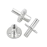 lasenersm 2 Pieces Cold Rolled Steel M12 Bed Post Connector Bed Column Bedpost Connector Screw-in T-Nut Bedpost Connector Screw Butt Nut for Furniture Hardware Fittings