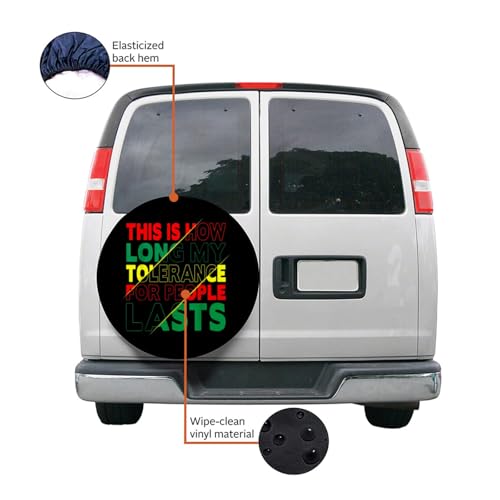 This is How Long My Tolerance for People Lasts Cute Camper Spare Tire Cover Waterproof Wheel Cover Universal Fit 15 inch3